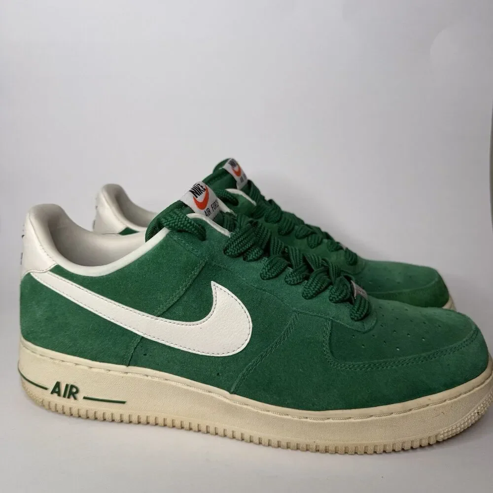 Nike Air Force 1 Low Pine Green Sail Suede Shoes Mens 12 488298-308 AF1 2013 - Picture 15 of 16